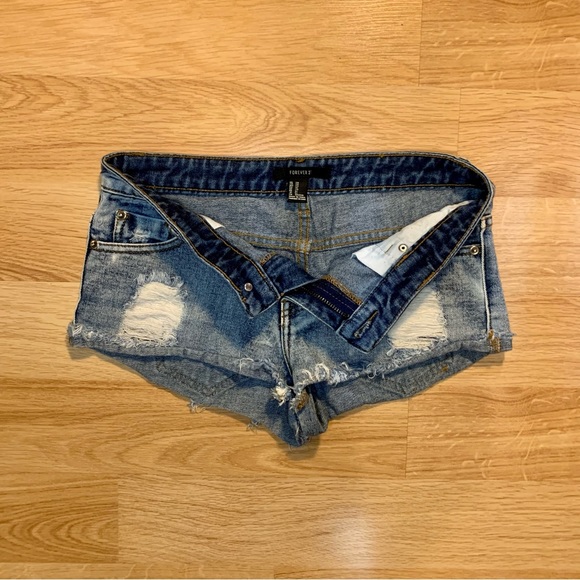 Low Waist Shortie Shorts Size 24 - Picture 2 of 6